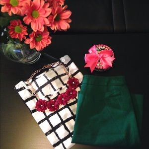 Kate Spade New York Valentine Forest Green Skirt