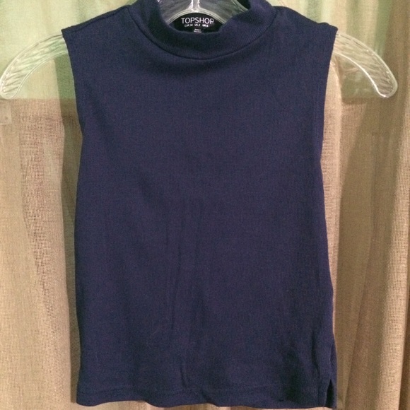 Dark purple topshop turtle neck tank