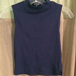 Dark purple topshop turtle neck tank