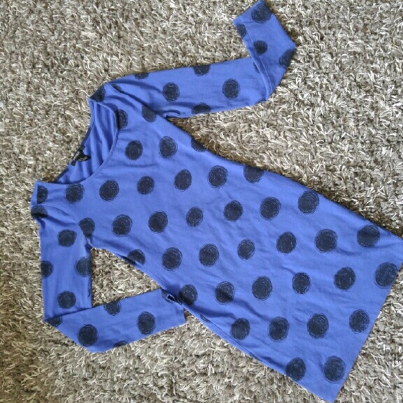 🇺🇸Blue/Black Polka Dot 3/4 Sleeve Bodycon Dress