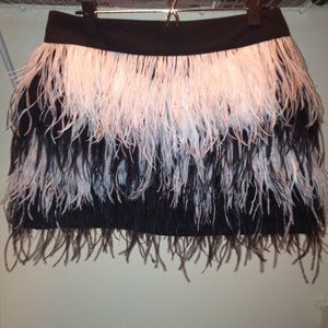 Size 8 Club Monaco Feather Miniskirt