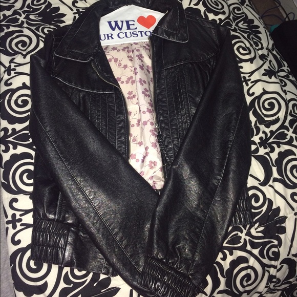 Black leather