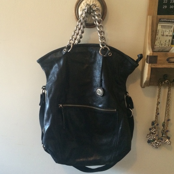 ❌SOLD❌ A M A Z I N G black leather boho bag!
