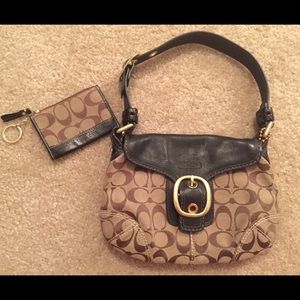 Authentic Coach Purse and Matching Change Wallet