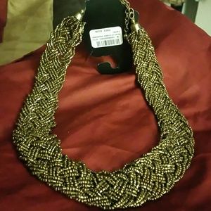 Beautiful bronze beaded necklace