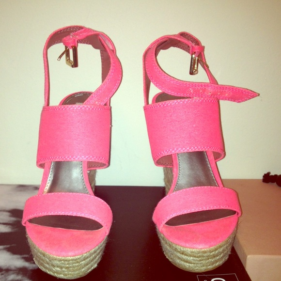 Rachel Roy Hot Pink Summer Wedges