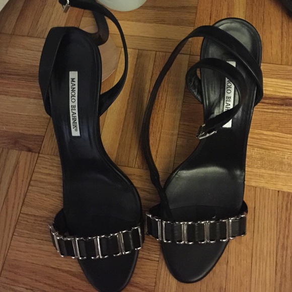 Manolo blahnik black sandals