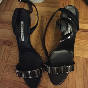 Manolo blahnik black sandals