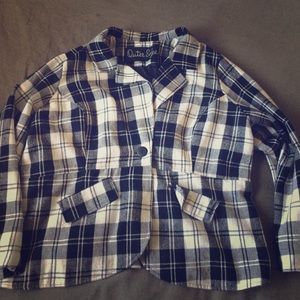 Outer Edge Black and White Plaid Jacket