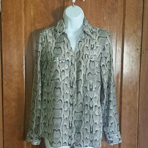 Express snake print portofino blouse