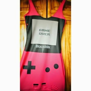 Black Milk Clothing Pink Gamer Bodycon dress