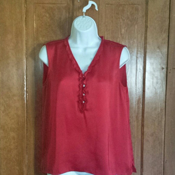 Sexy red blouse for work or date. - Picture 2 of 4