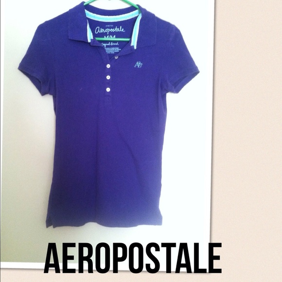 Purple Aeropostale collared shirt