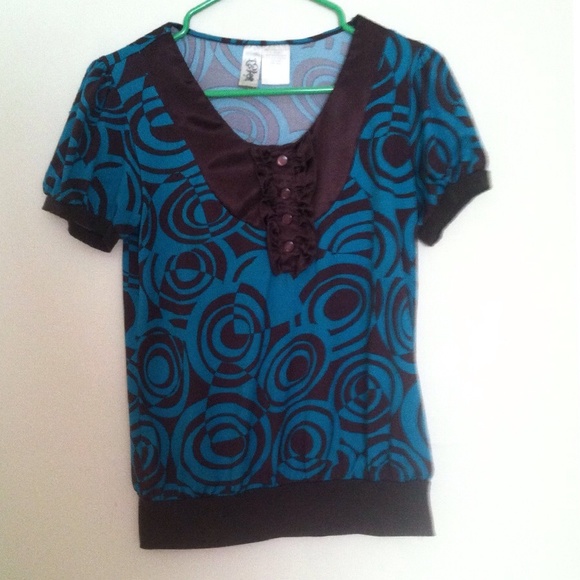 Brown and blue shirt