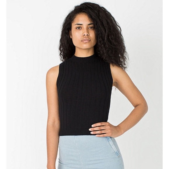 Knit rib tank (black)