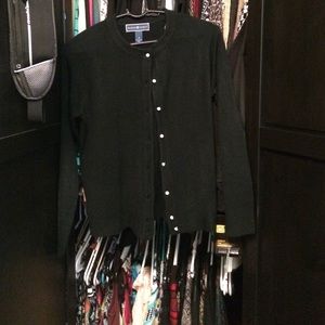 Cashmere pearl button up new