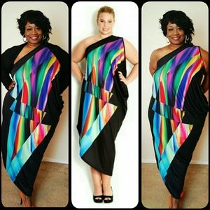 Beautiful Asymmetric One Shoulder Dress