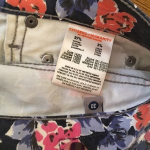 Citizens of Humanity Jeans - Floral Printed Denim Citizens of Humanity Shorts Citizens of Humanity Jeans - Floral Printed Denim Citizens of Humanity Shorts
