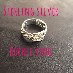 Sterling Silver Buckle Ring