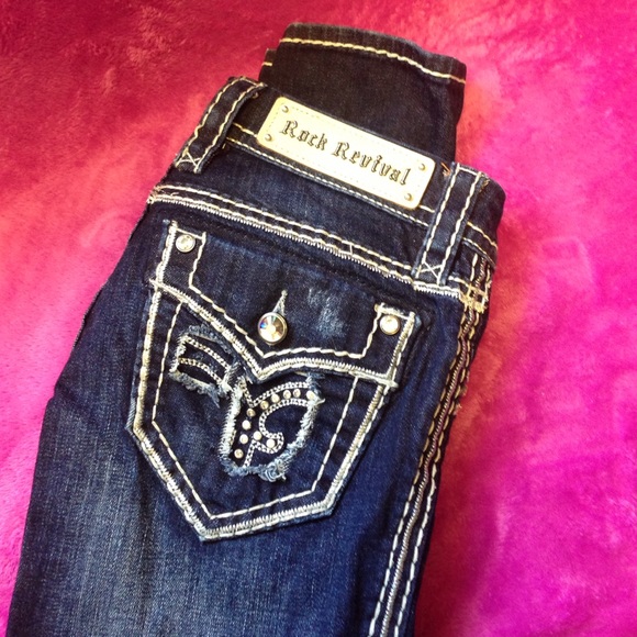 Rock Revival 25 long distressed skinny jeans