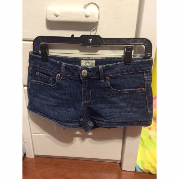 aéropostale dark wash shorts