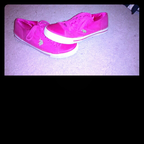 Hot pink sneakers