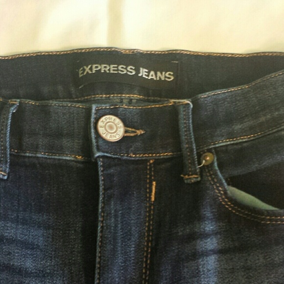 Express dark blue skinny jeans - Picture 2 of 4