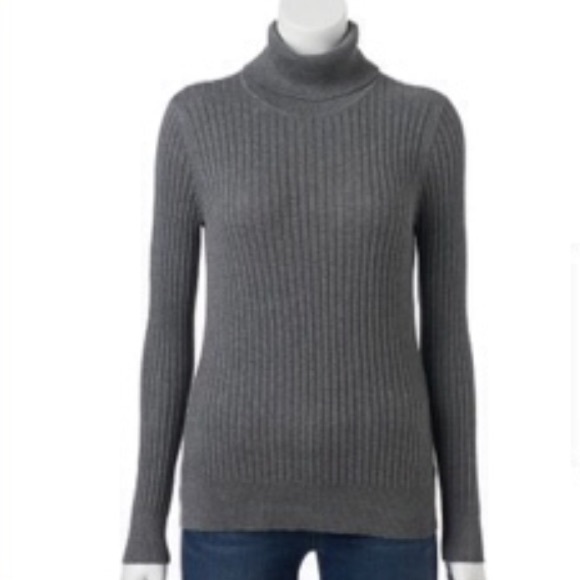 Two Croft & Barrow solid ribbed turtle necks! - Picture 2 of 2