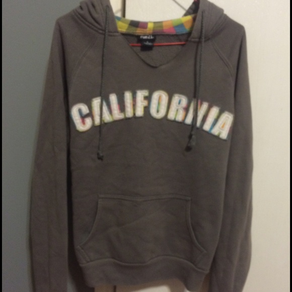 Soft grey swoop neck hoodie