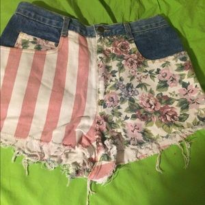 High waisted cut off shorts