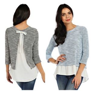 New Black Bow Back Top - Medium