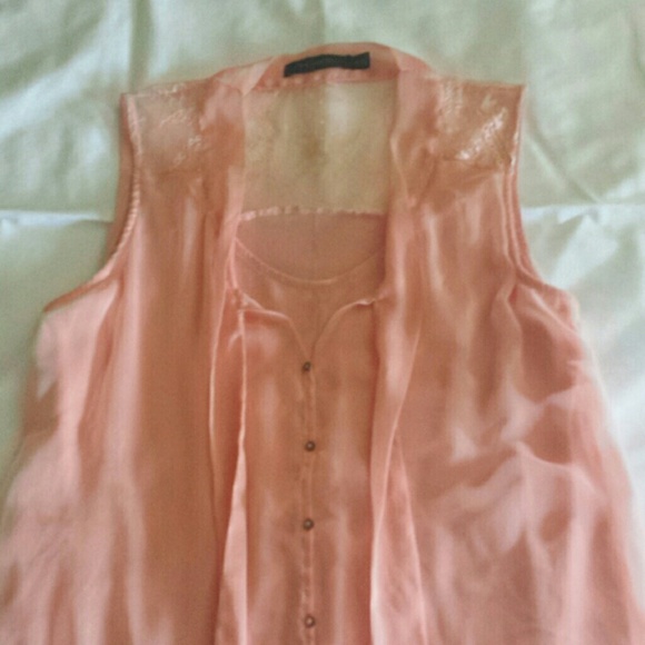 The Limited peach colored tank blouse - Picture 2 of 4