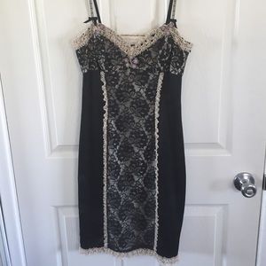 Betsy Johnson 2008 Black Silk Slip Dress