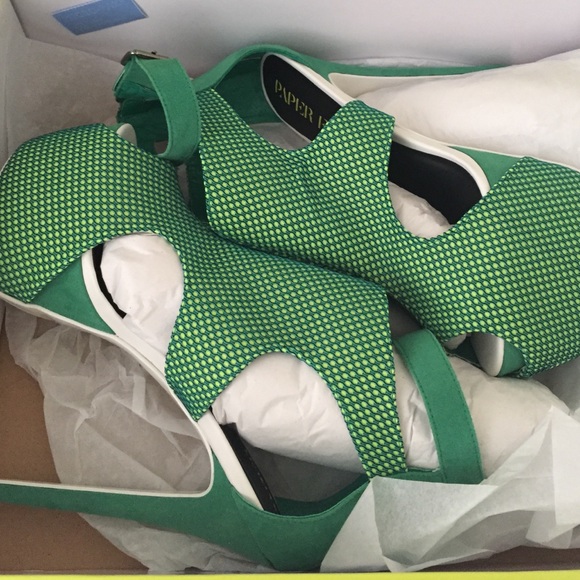 Brand new shoes green