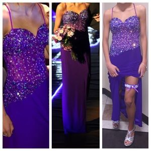 Purple, sequence, prom dress!