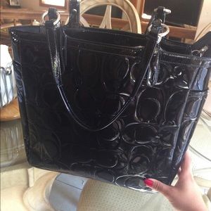 Big Patent leather Coach purse
