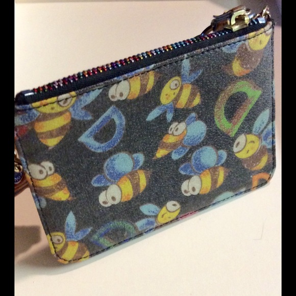 JUST REDUCED!! Dooney Leather Bumble Bee Wristlet