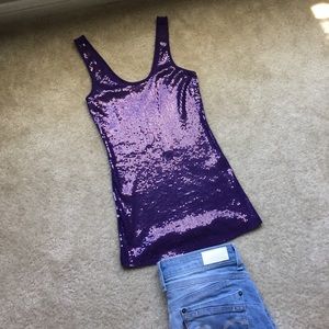 Purple Sequined Top