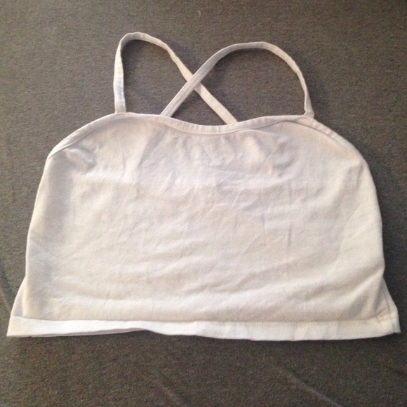 white bra crop tank