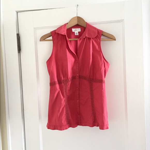 ‼️pastel red LOFT top