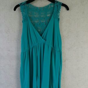 Teal Crochet Top
