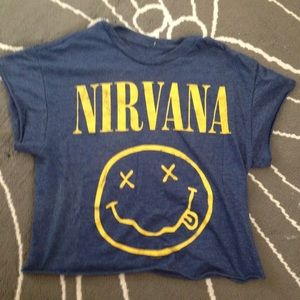 Nirvana Blue Medium crop top