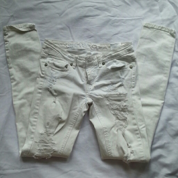 Machine White Ripped Jeans - Picture 2 of 3