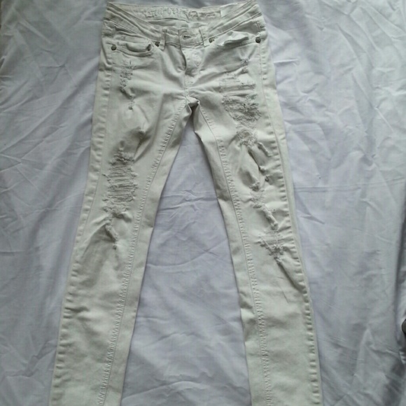 Machine White Ripped Jeans - Picture 3 of 3