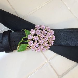 Purple Bling flower Belt