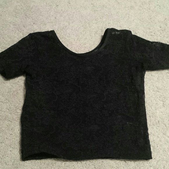 Lace black crop top..never worn