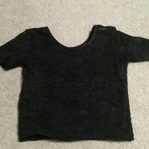 Lace black crop top..never worn