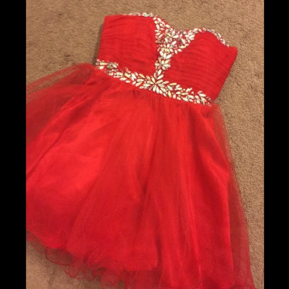 Red dress with sparkle