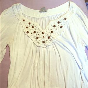 White 3/4 shirt