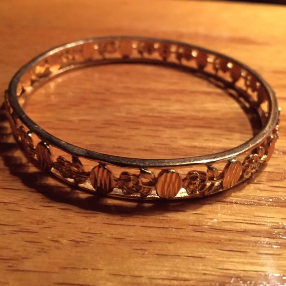 Bracelet Flower Rose Gold Tone - Picture 4 of 4